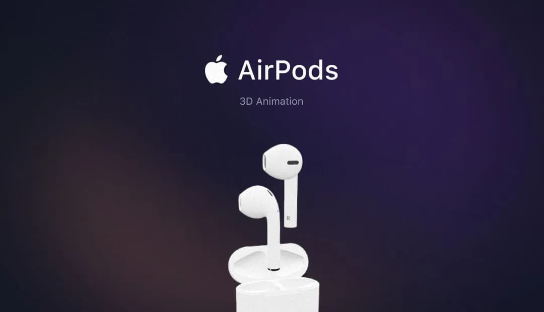 Airpods 3d animation preview